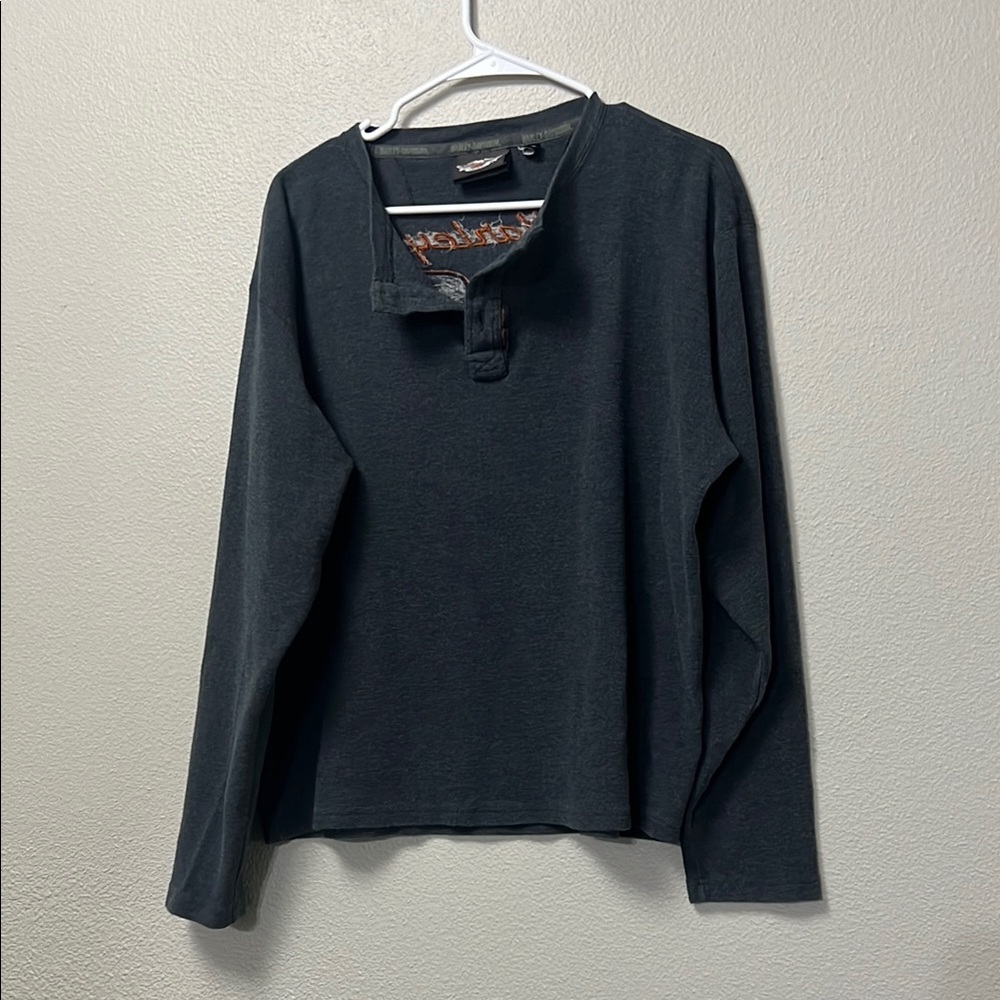 Harley Davidson Long Sleeve Henley Shirt